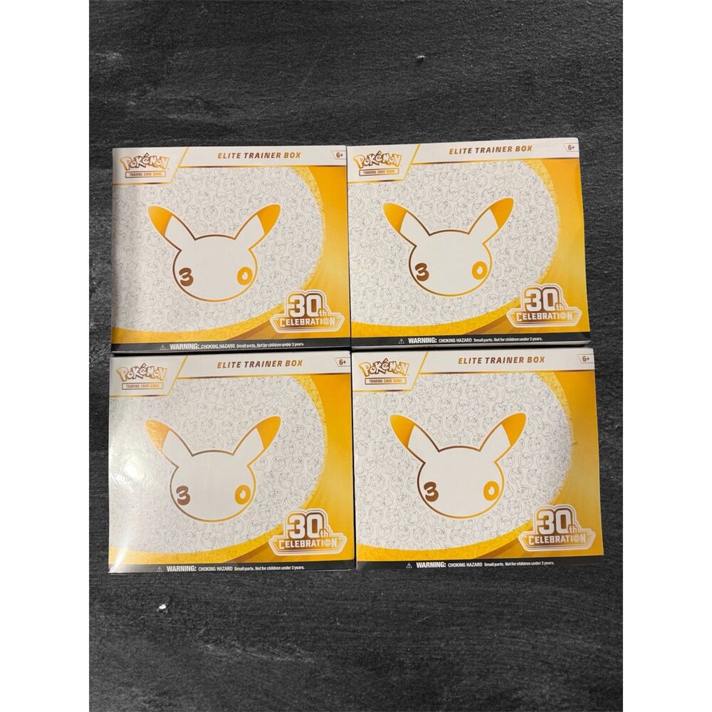 Pokemon 30th Anniversary Celebration ETB Elite Trainer Box Sealed (Lot of 4x)
